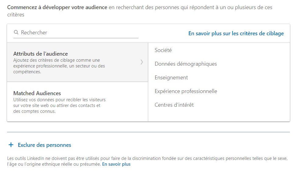 Comment cibler les internautes sur Linkedin Ads